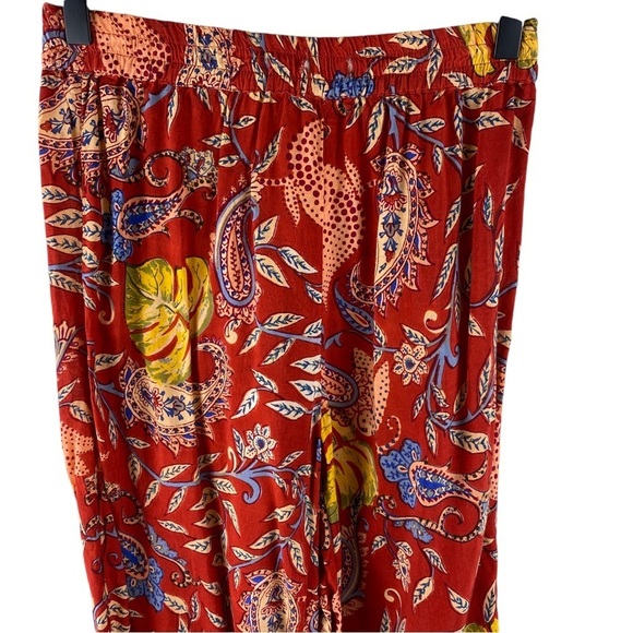 Anthropologie Sonrisa Paisley Pants Red Size XS - Picture 5 of 9